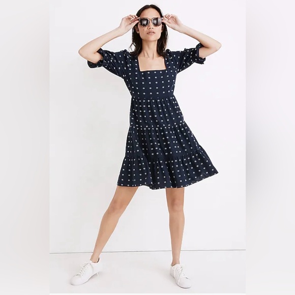 Madewell Dresses Madewell Squareneck Puffsleeve Babydoll Dress Size